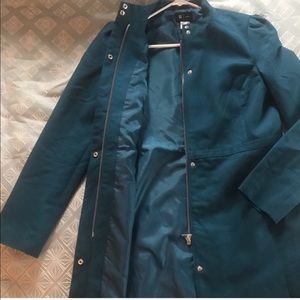 Beautiful teal color fitted coat